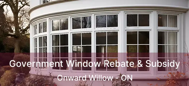  Government Window Rebate & Subsidy Onward Willow - ON