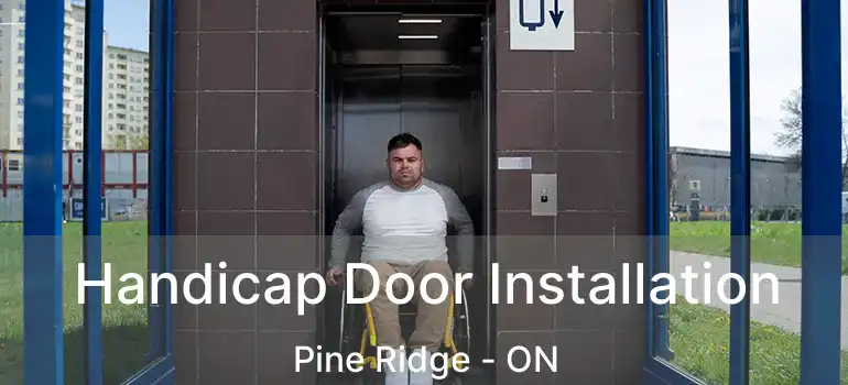  Handicap Door Installation Pine Ridge - ON